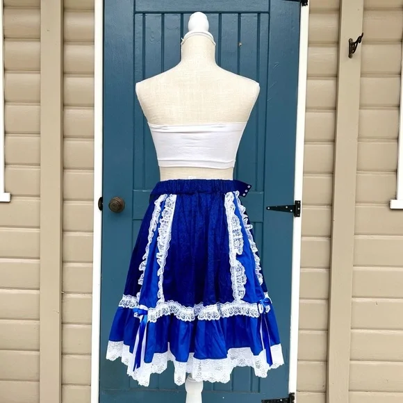 Vtg Fun & Fancy Square Dance Skirt with laces details and Pockets Women Size XS - Picture 3 of 9